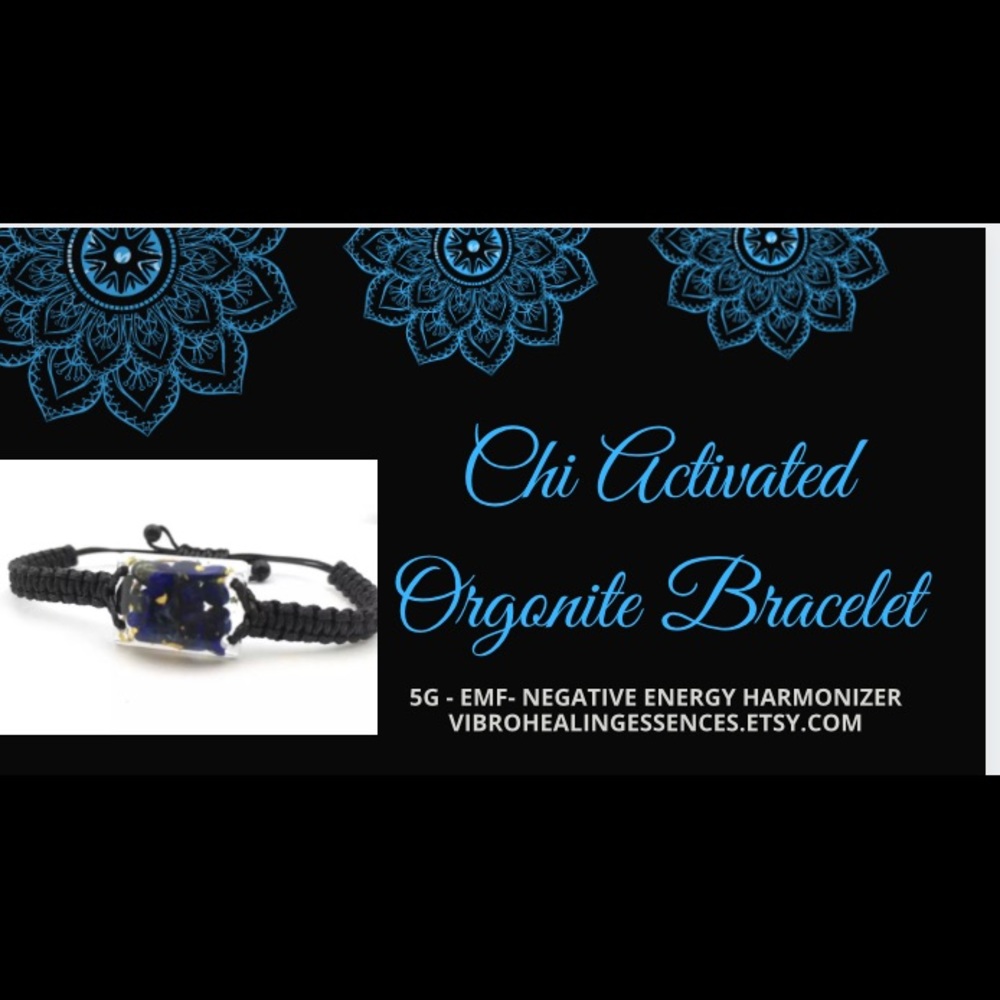 LAPIS LAZULI ORGONITE BLACELET.EMF 5G SHIELD